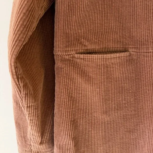 Orvis Vintage Corduroy Duster Maxi Dress Prairie Minimalist 100% Cotton Sz Med - Picture 2 of 6